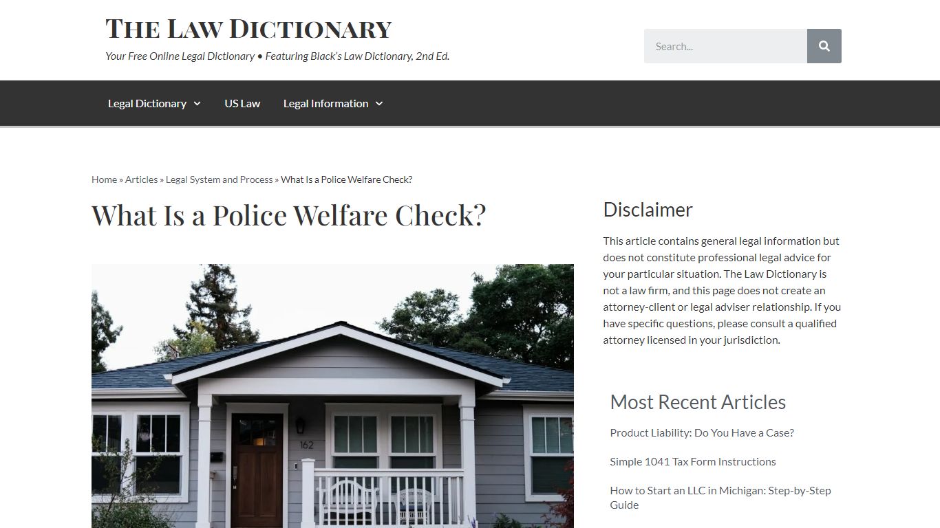 What Is a Police Welfare Check? | The Law Dictionary